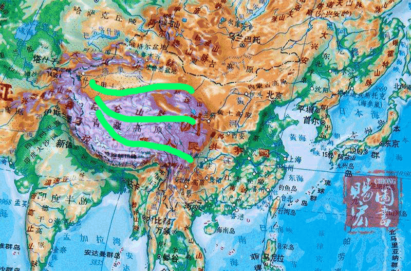 而整个中国的龙脉,则是以北干龙,中干龙,南干龙为骨骼.